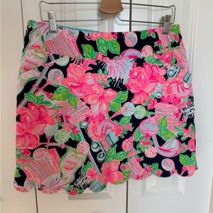 Lilly Pulitzer Monica Scallop Skort UPF 50+ High Tide Navy Honda Classic Golf 10